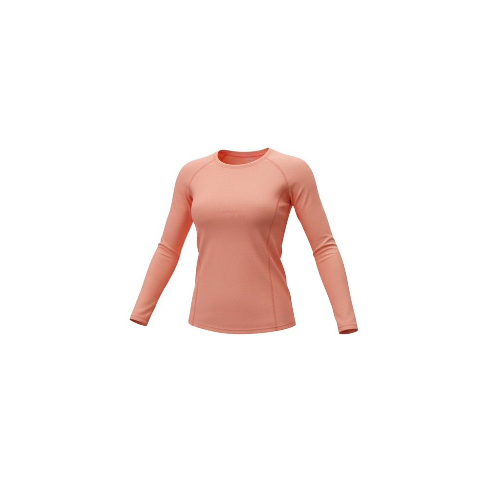 Danskin Now Active Top Womens Medium Coral Pink Long Sleeve Mesh Thumbhole 1358